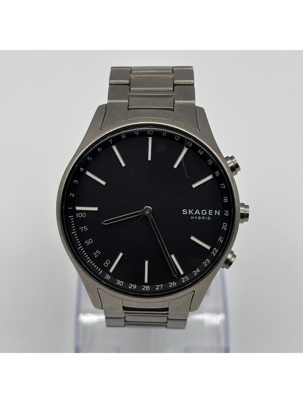 Skagen Holst Hybrid Titanium 40mm Watch Black Dial Bluetooth SKT1305 Tested